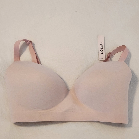 NWT 38D Soma Enbliss Wireless Bra Pretty Pink - Picture 2 of 8
